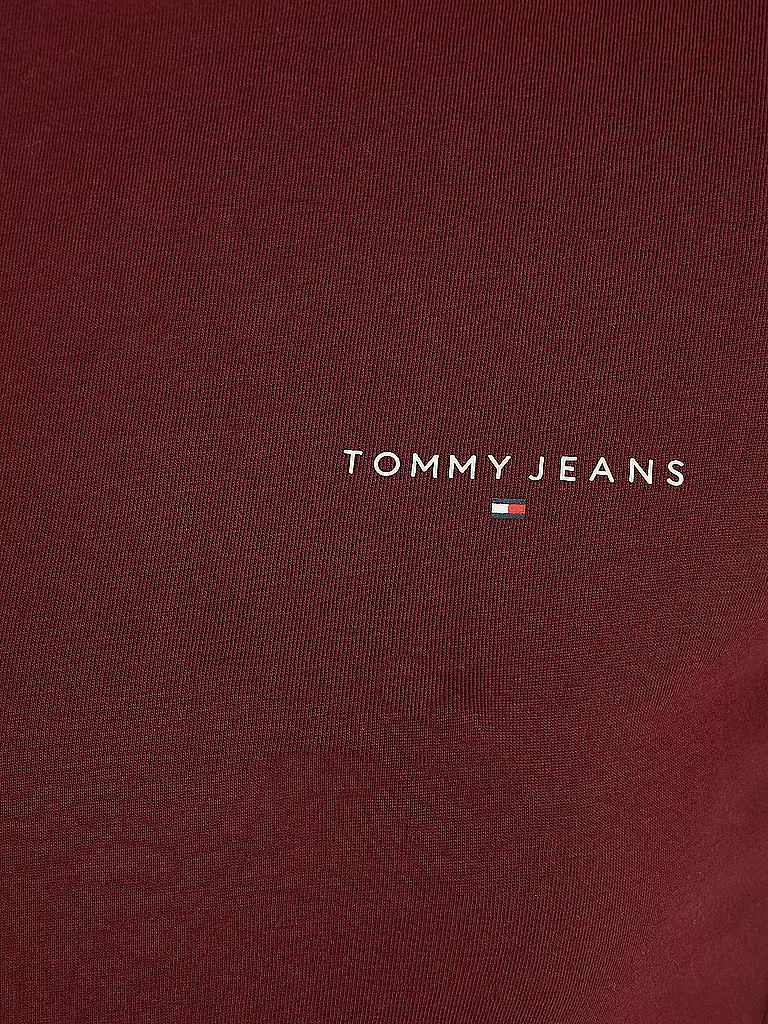 TOMMY JEANS T-Shirt dunkelrot