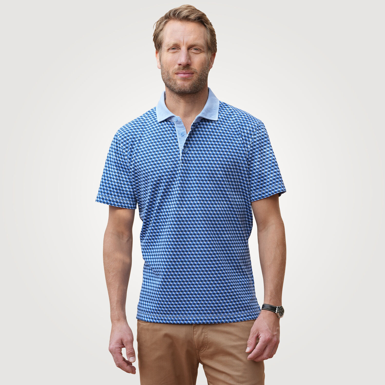 Polo-Piqué-Shirt mit monochromem Farbschema