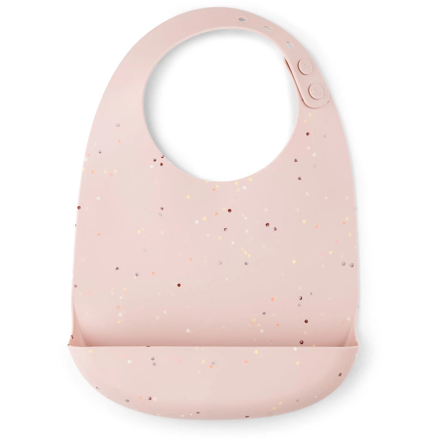 Done by Deer™ Silikon Lätzchen Confetti rosa