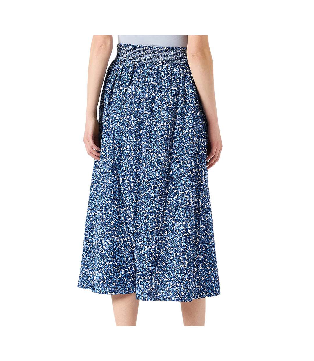 Jupe mi-longue Bleu à fleurs Femme Kaporal Bizou