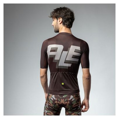Maillot Manches Courtes Alé Sauvage Marron