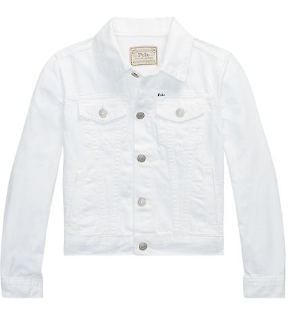 Polo Ralph Lauren Jeansjacke - Kurz geschnitten - Trucker - Weiß