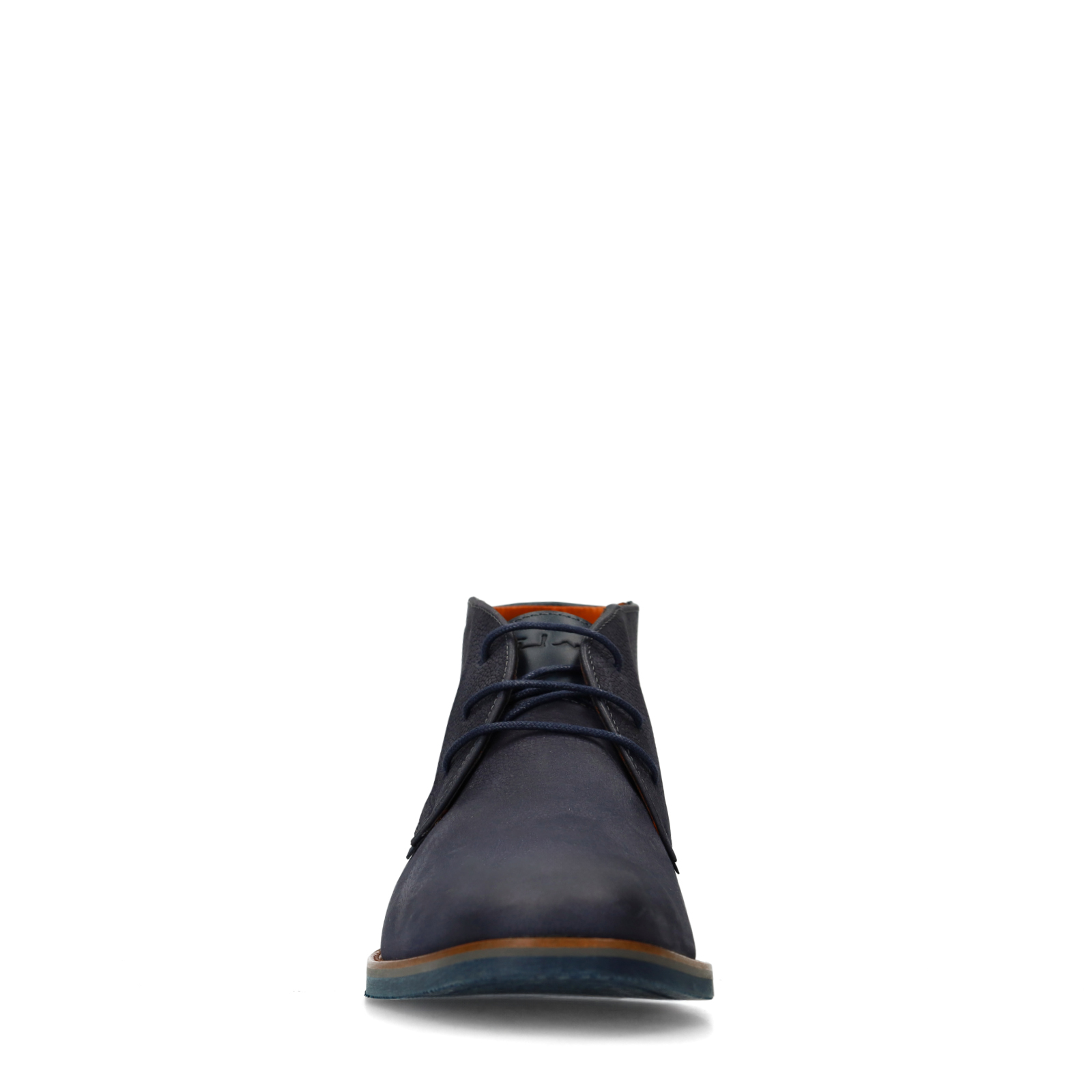 Donkerblauwe nubuck veterschoenen