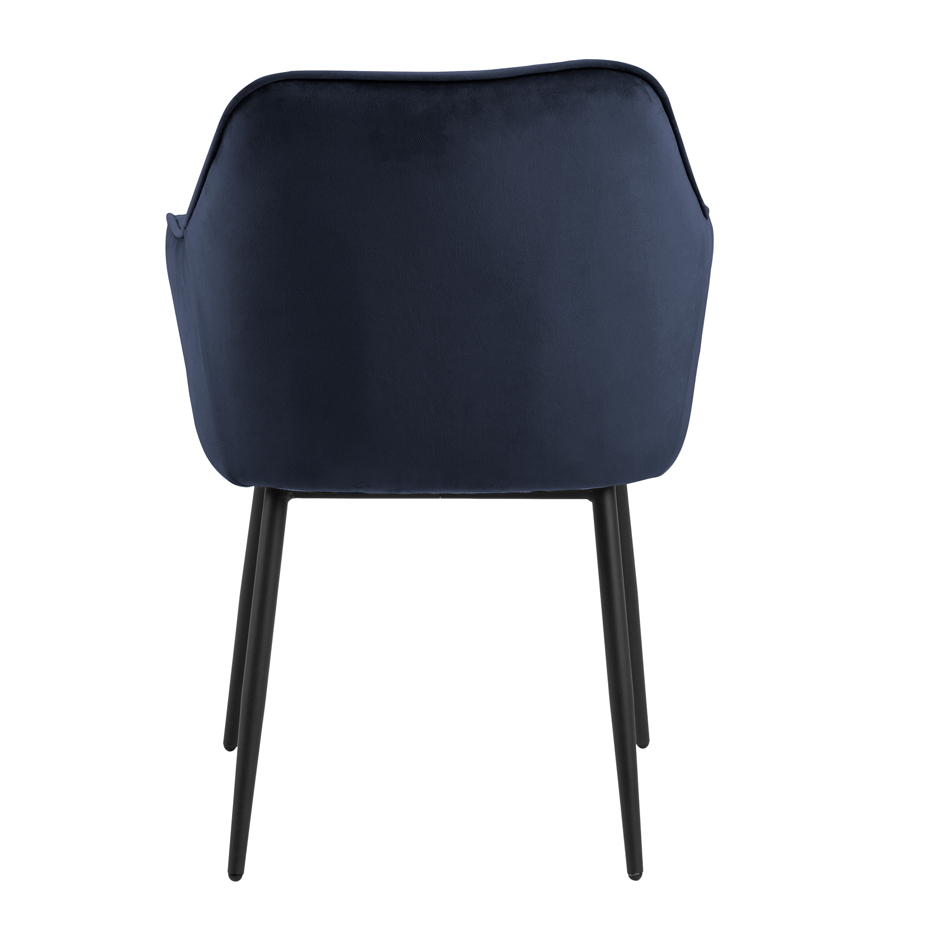 Esszimmerstuhl mit Armlehne BROOKE - blau - Velours