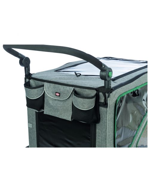 Trixie Fietskar - Hondenfietskar - 71x95x85\/138 cm Grijs Groen Tot 35 Kg Medium