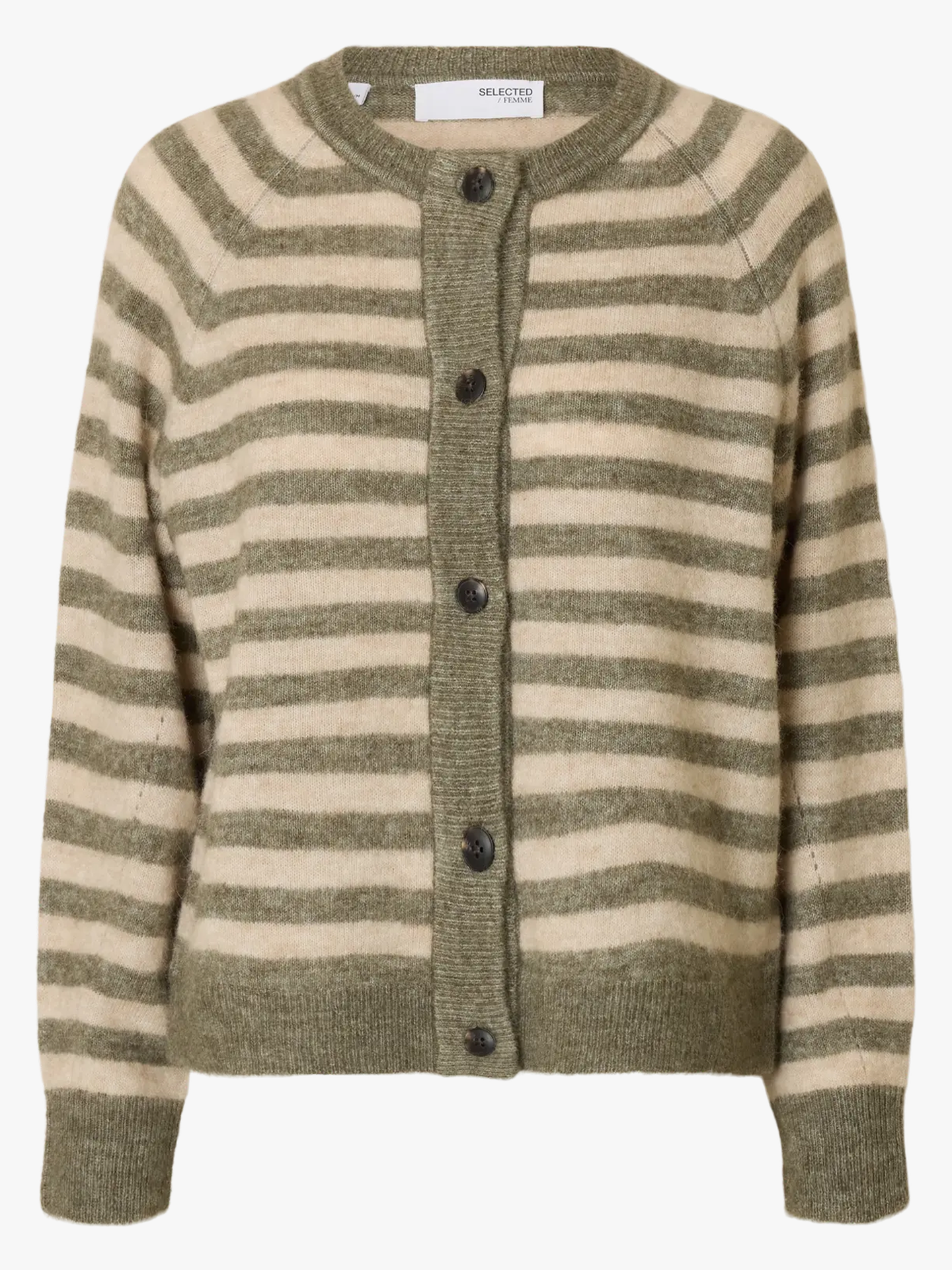 Lulu Long Sleeve Knit Short Stripe Cardigan