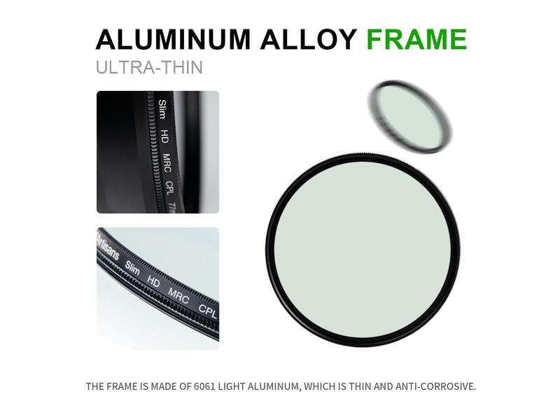 7Artisans Polfilter CPL – 46 mm Zirkularer Polfilter mit Antireflexbeschichtung