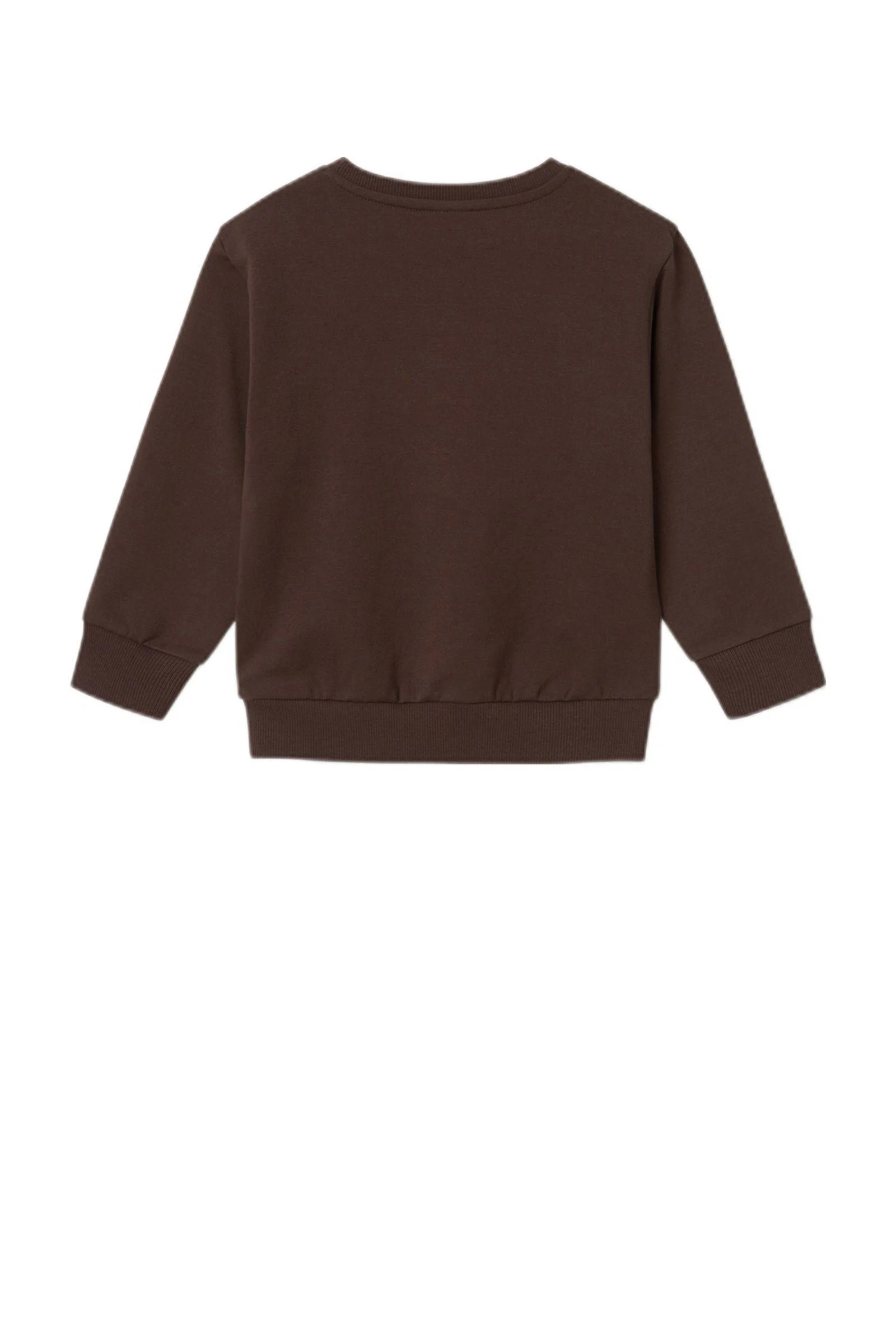 NAME IT sweater NMMRADEK met printopdruk donkerbruin