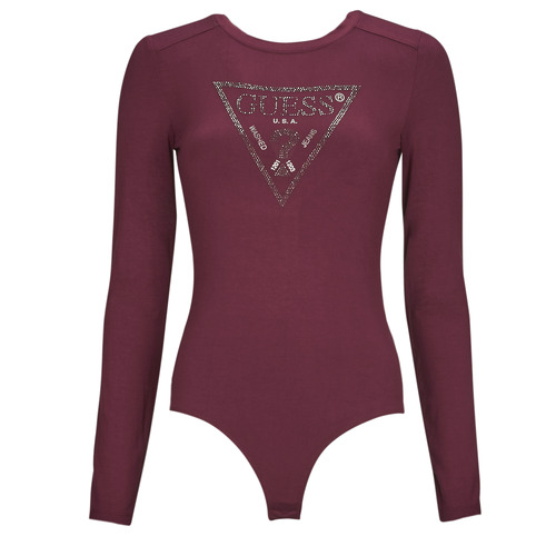 Guess - LS CN LOGO BODY - Bordeaux