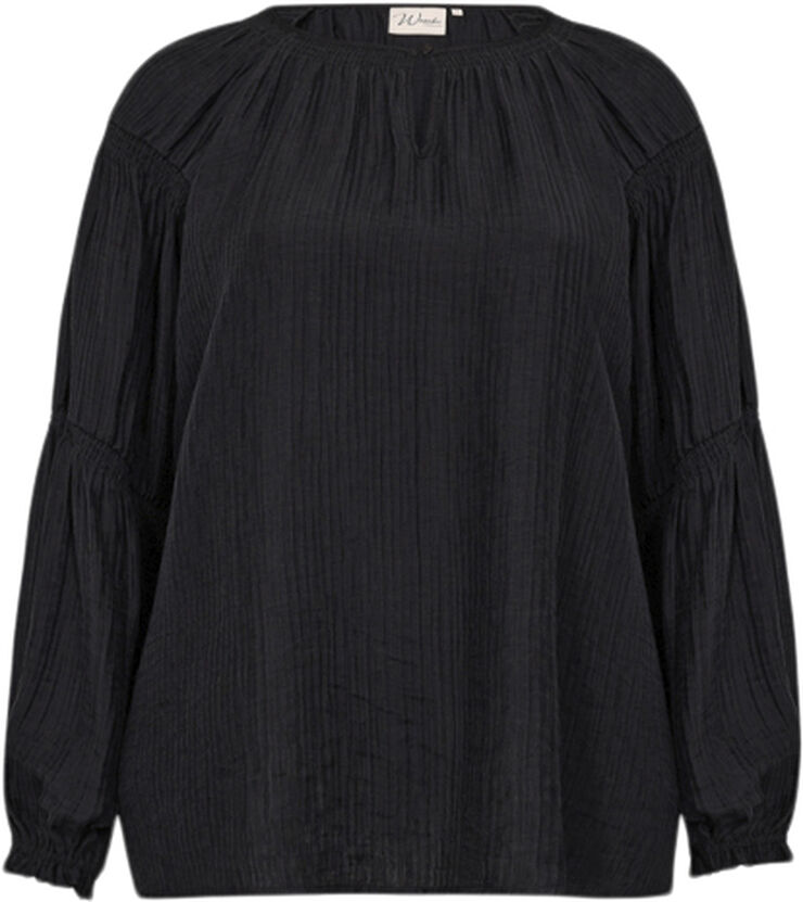 Wasabiconcept Curvy WA-CAYSA 7 Bluse Sort 9999 black