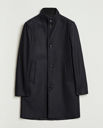 J.Lindeberg Jesse Stand Up Wool Melton Coat Black