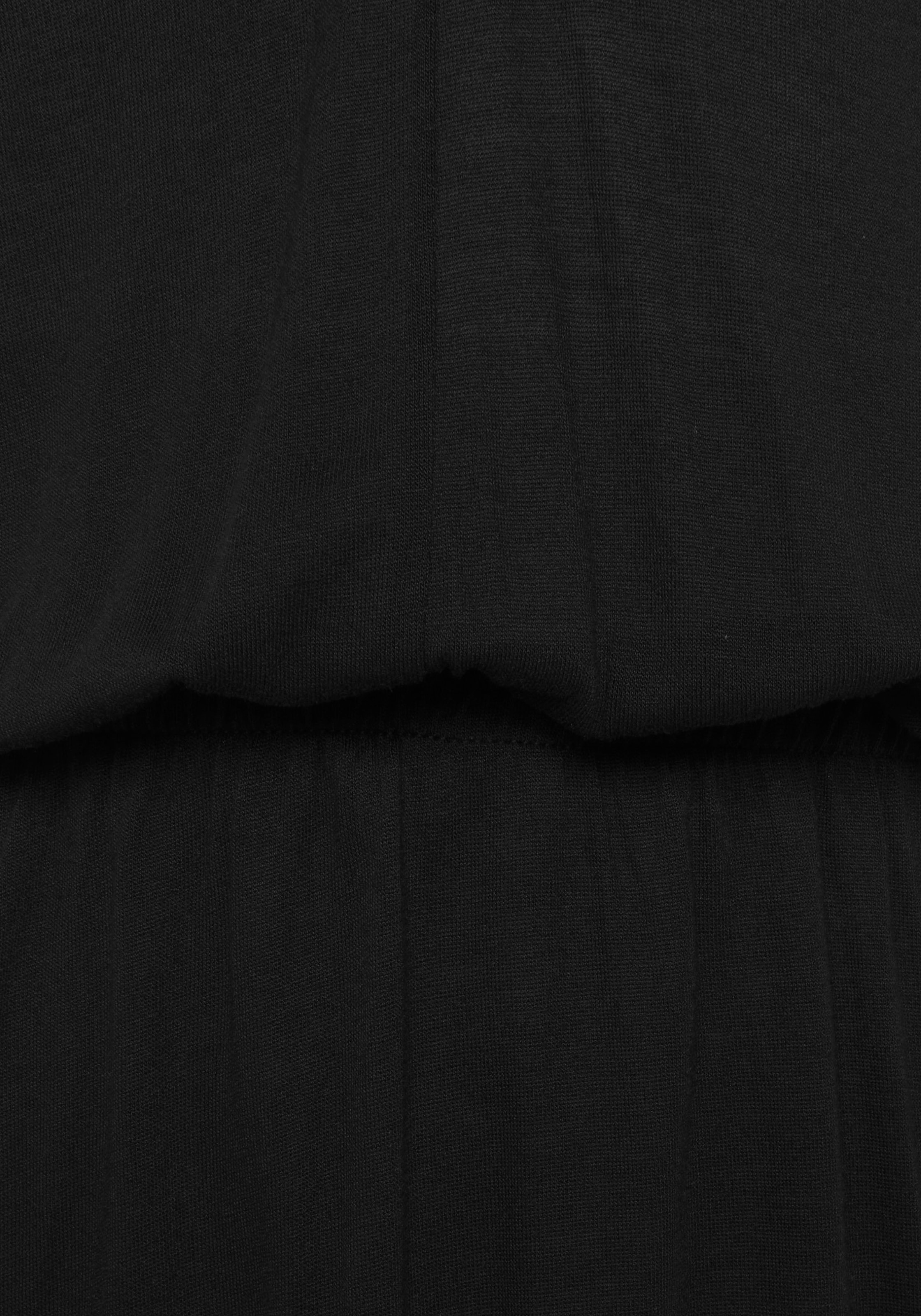 Buffalo Maxikleid mit Zierbändern und Schlitz, Sommerkleid, Strandkleid