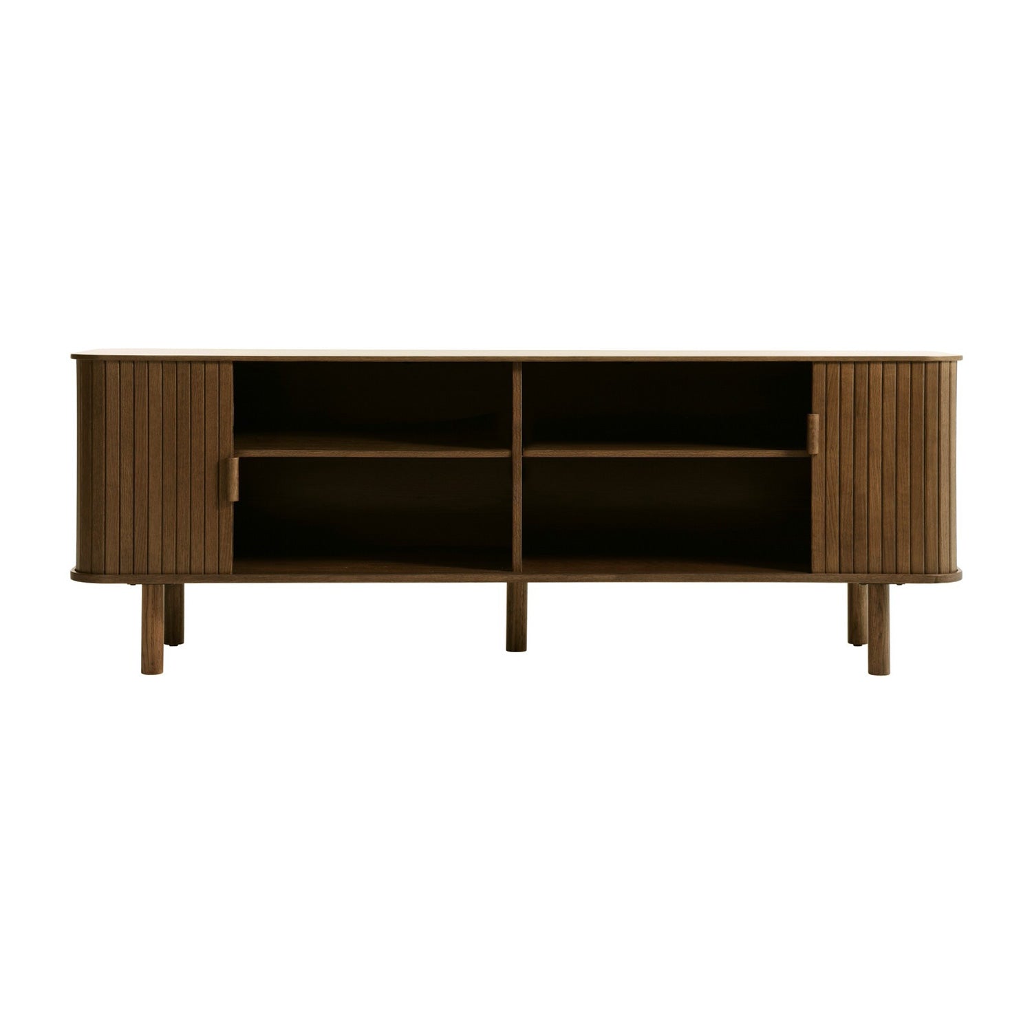 by fonQ Splinted Tv-meubel - Smoked Eiken