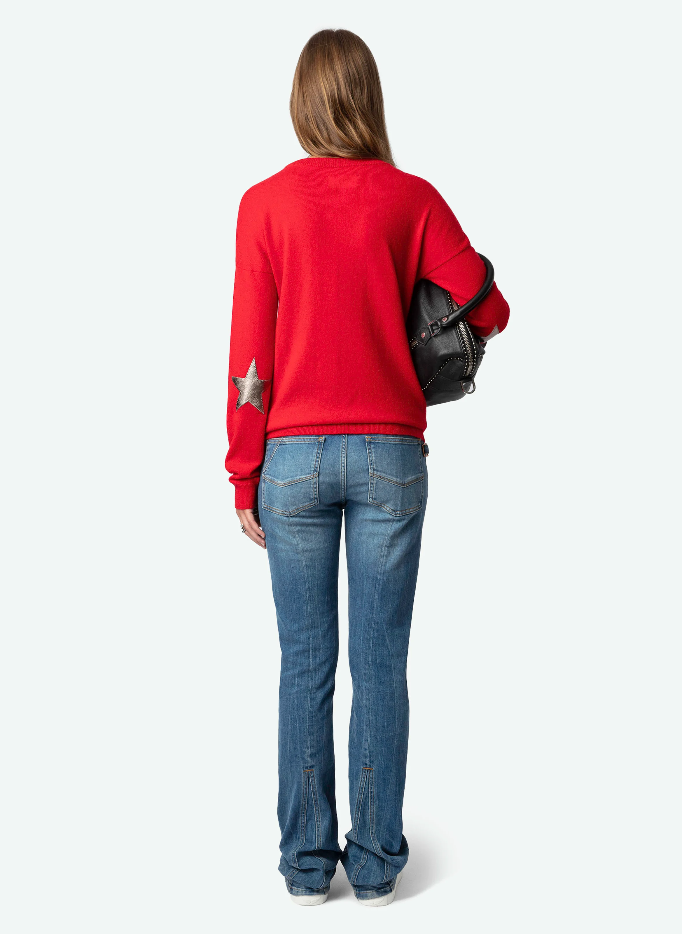CICI - Pull col rond en cachemire | Rouge