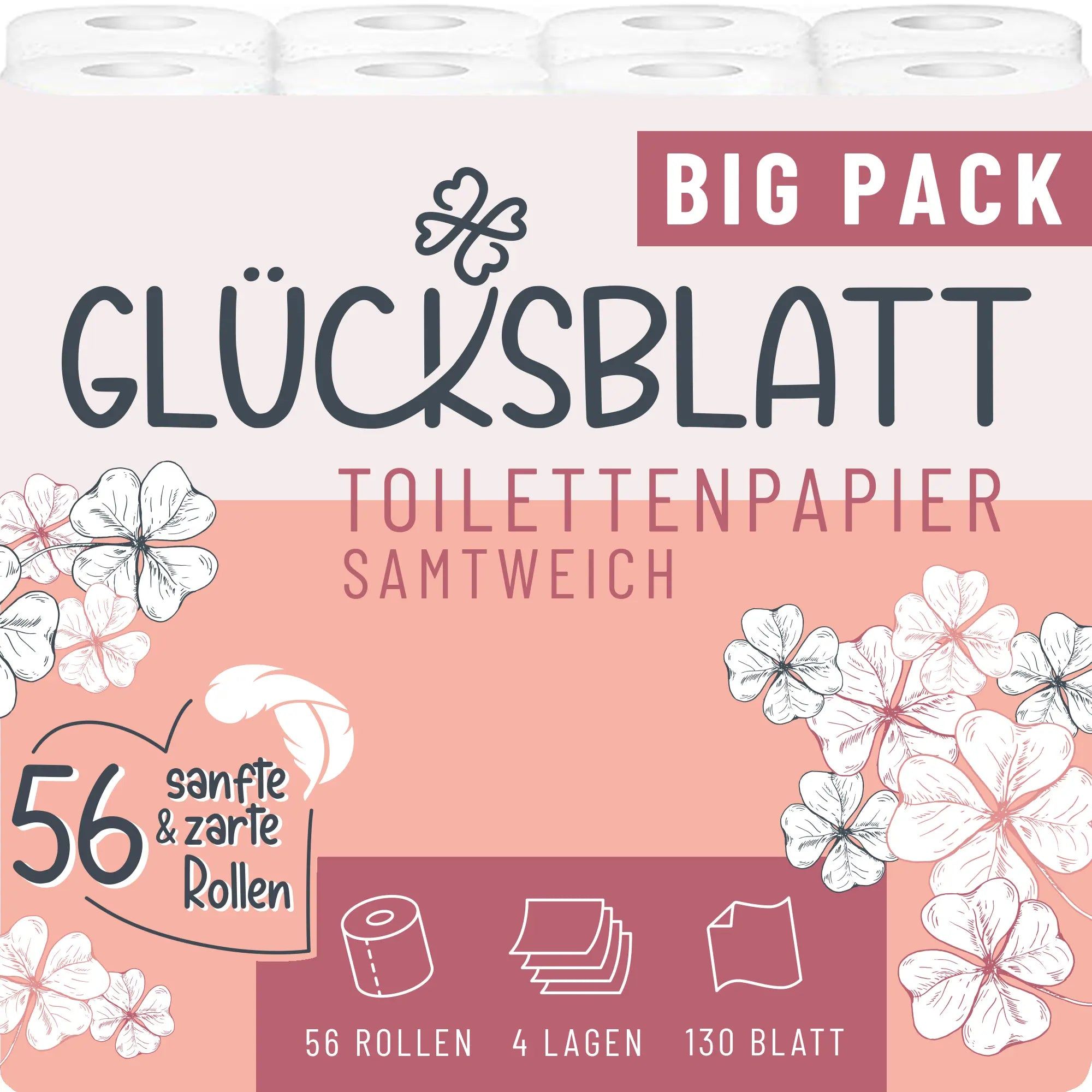 Glücksblatt Toilettenpapier Sanftweich BIG PACK