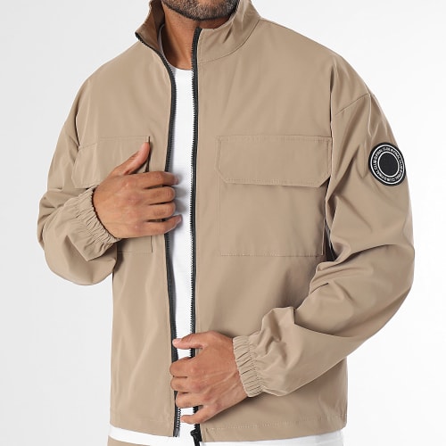 Veste Zippée Avec Poches 0032 Beige Foncé