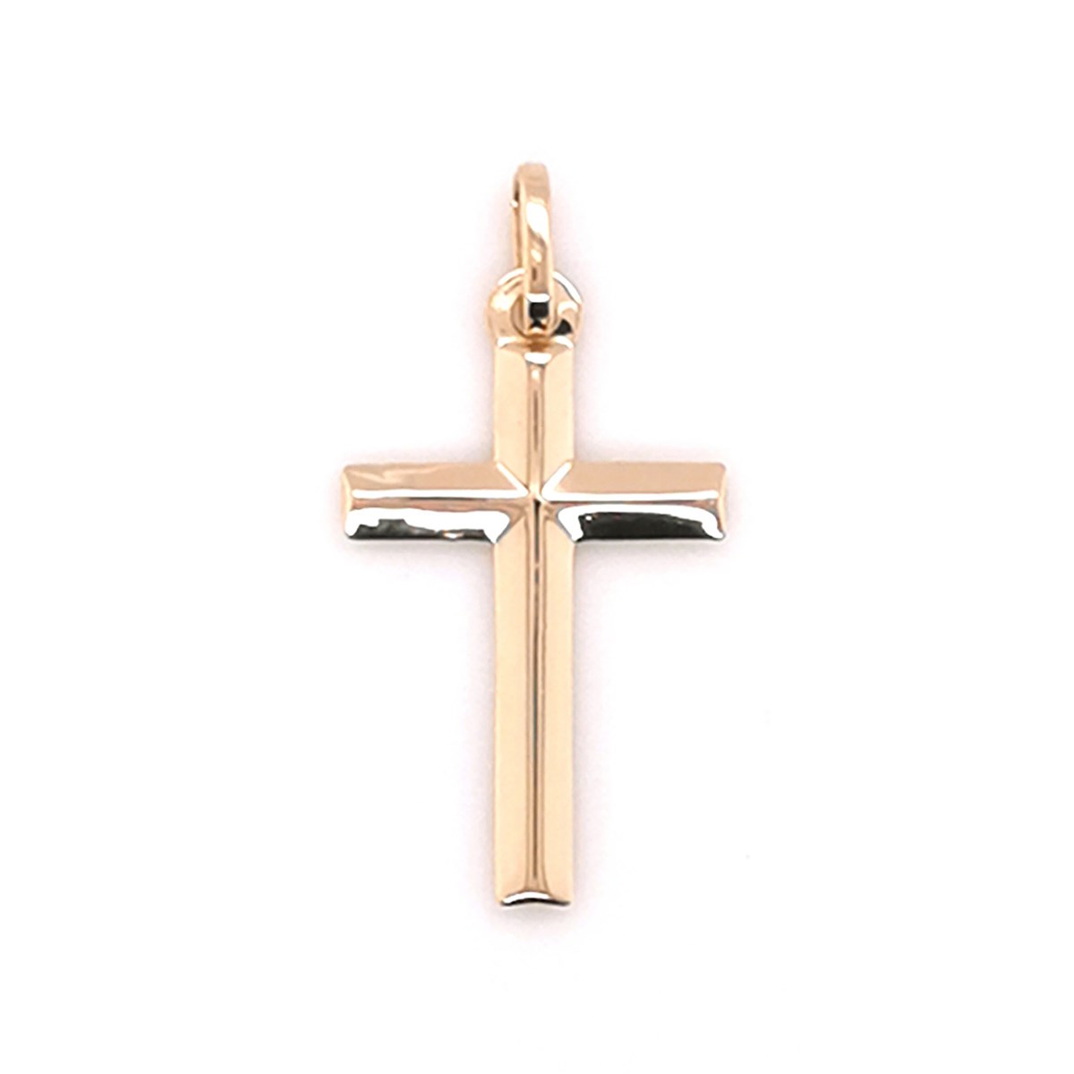 Pendentif Brillaxis croix biseautée or 18 carats