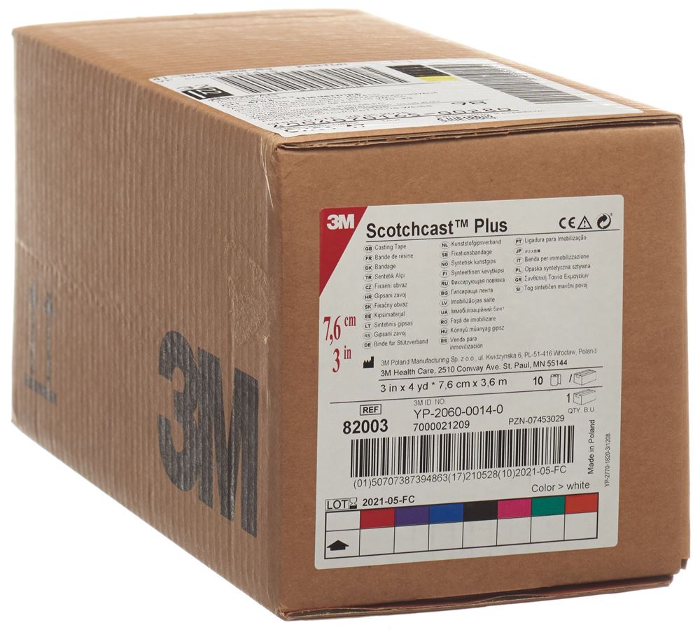 SCOTCHCAST Scotchcast Plus 7.5cmx3.65m weiss 10 Stk