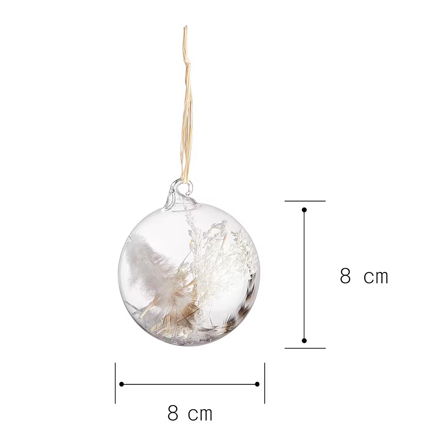 HANG ON Weihnachtskugel Trockenblumen 4er-Set