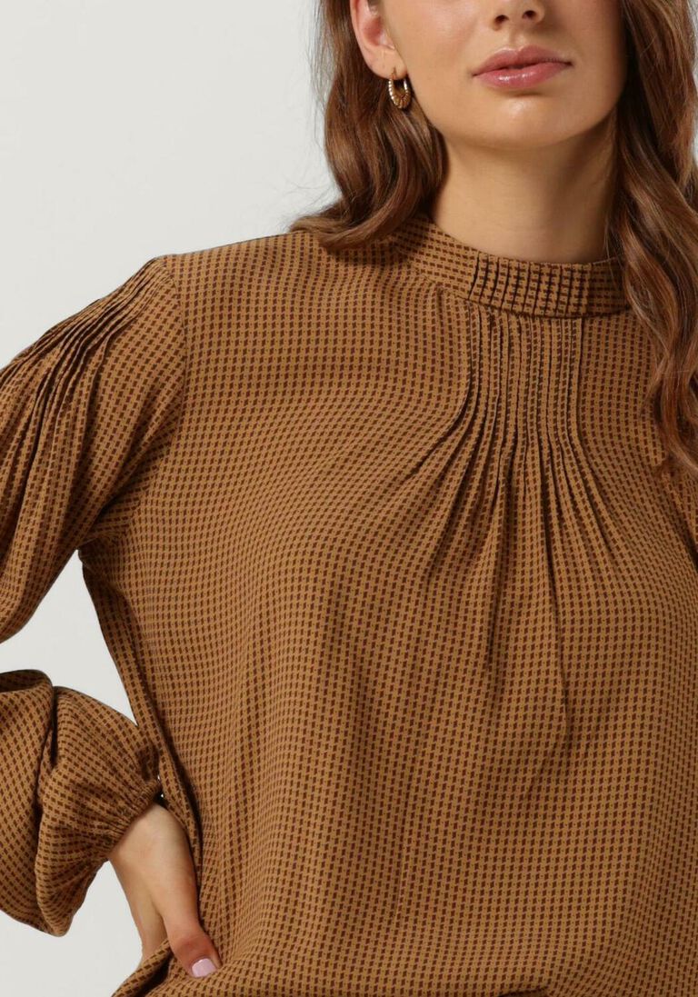 MOS MOSH bruine mos mosh blouse fina pepita blouse