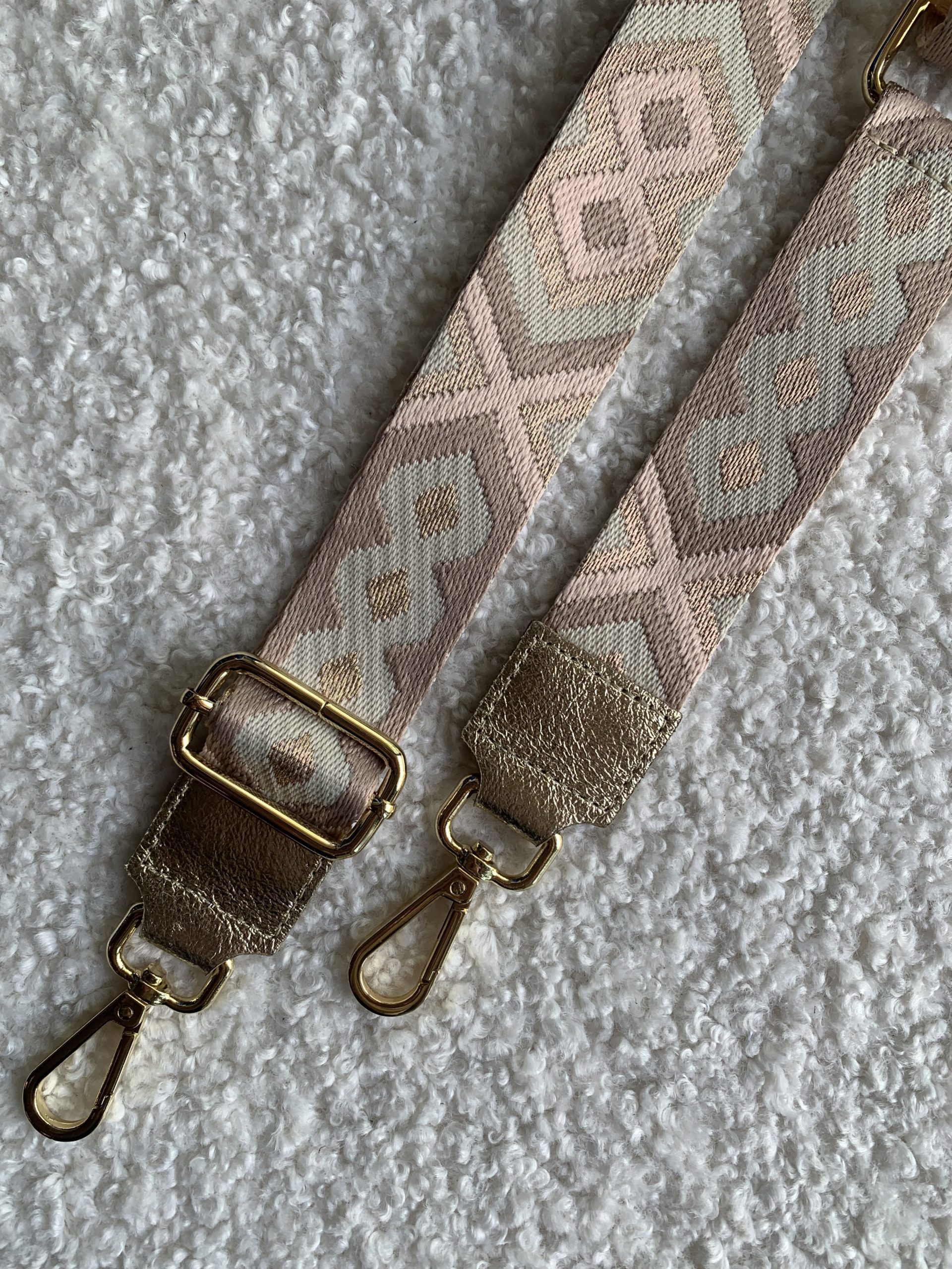 Bag Strap - Aztec Roze/Metallic Goud - Goud