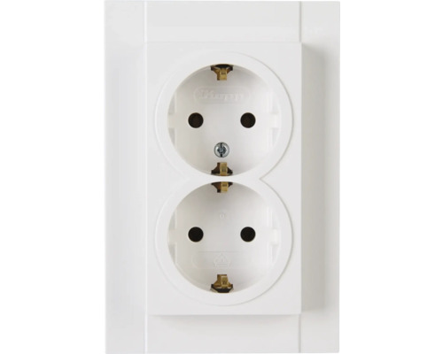 Kopp 929529558 Dubbele contactdoos Athenis 55 zuiver wit