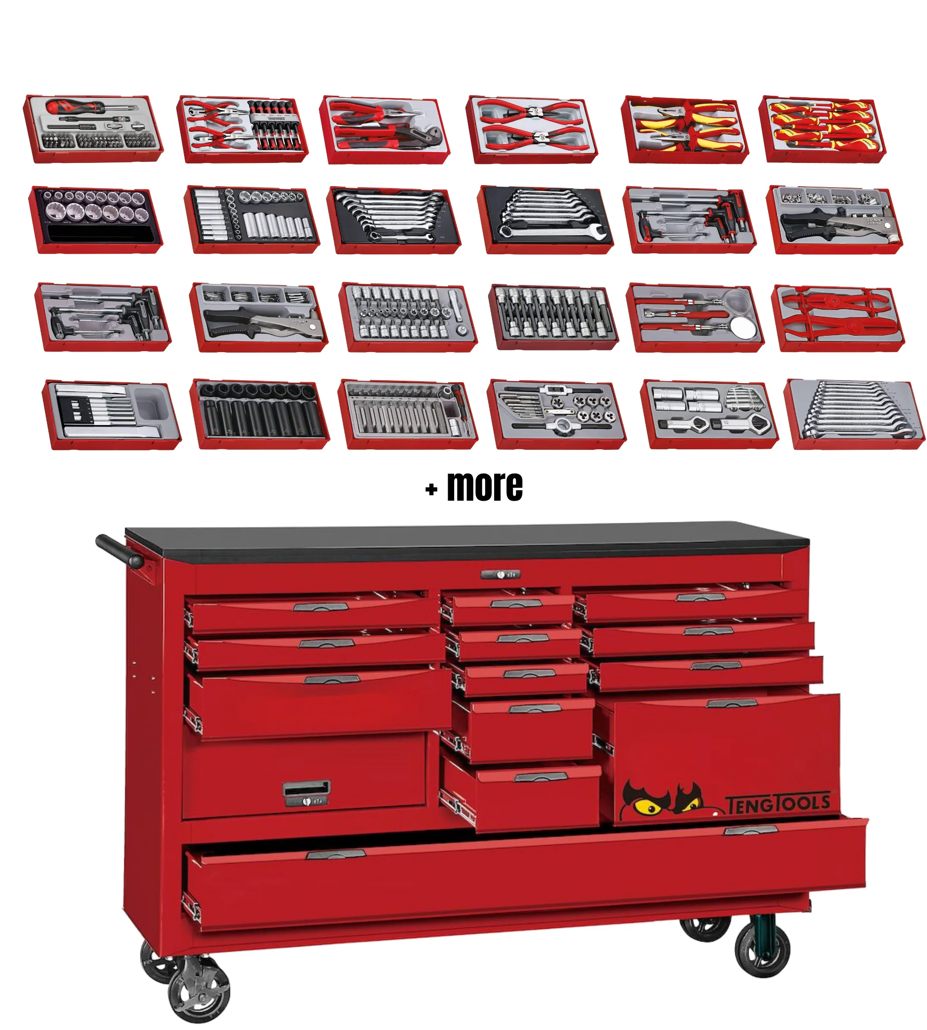 Teng Tools 756-piece 67-inch wide Juggernaut original tool kit-TCW813UNBK-KIT1