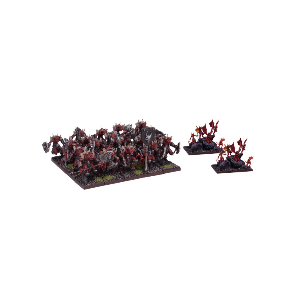 Kings of War - Forces des Abysses - Régiment d'Abyssaux mineurs / Porte-flammes
