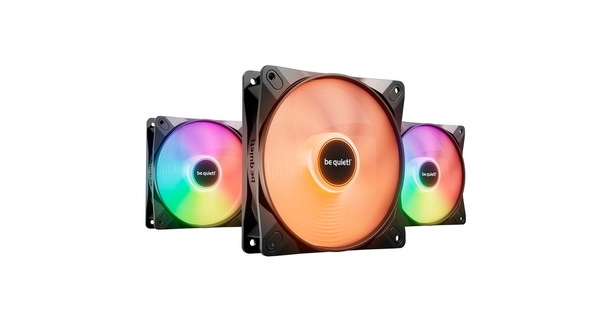 be quiet!Light Wings LX PWM high-speed RGB case fans  (Zwart, 3 stuks, 120 x 120 x 25 mm)