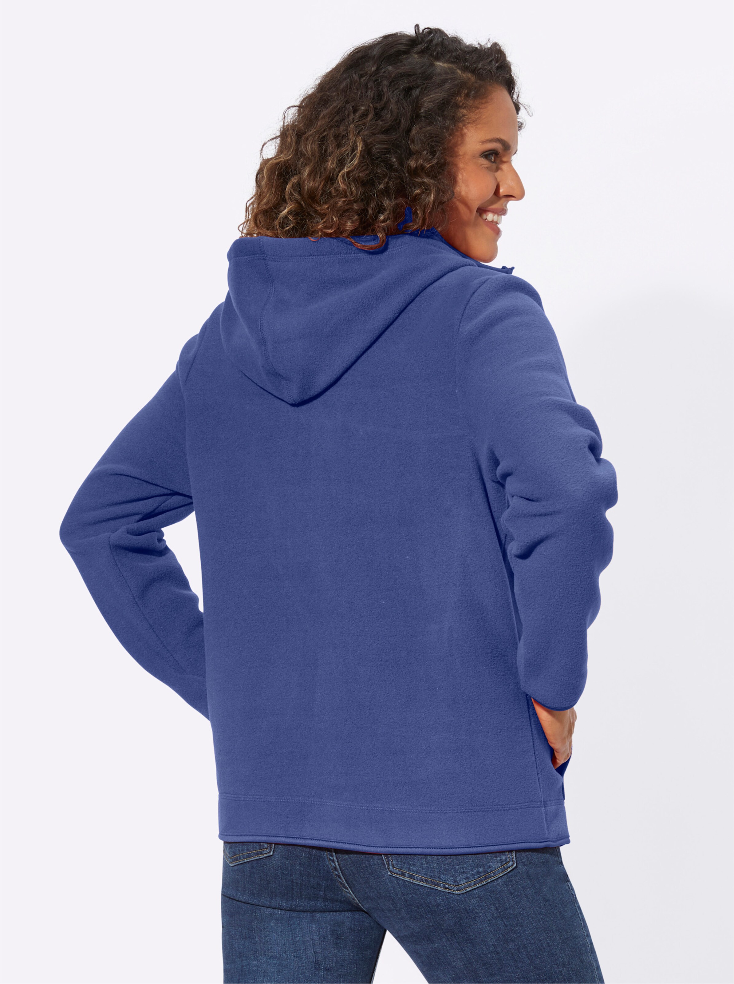 Fleecejacke in royalblau
