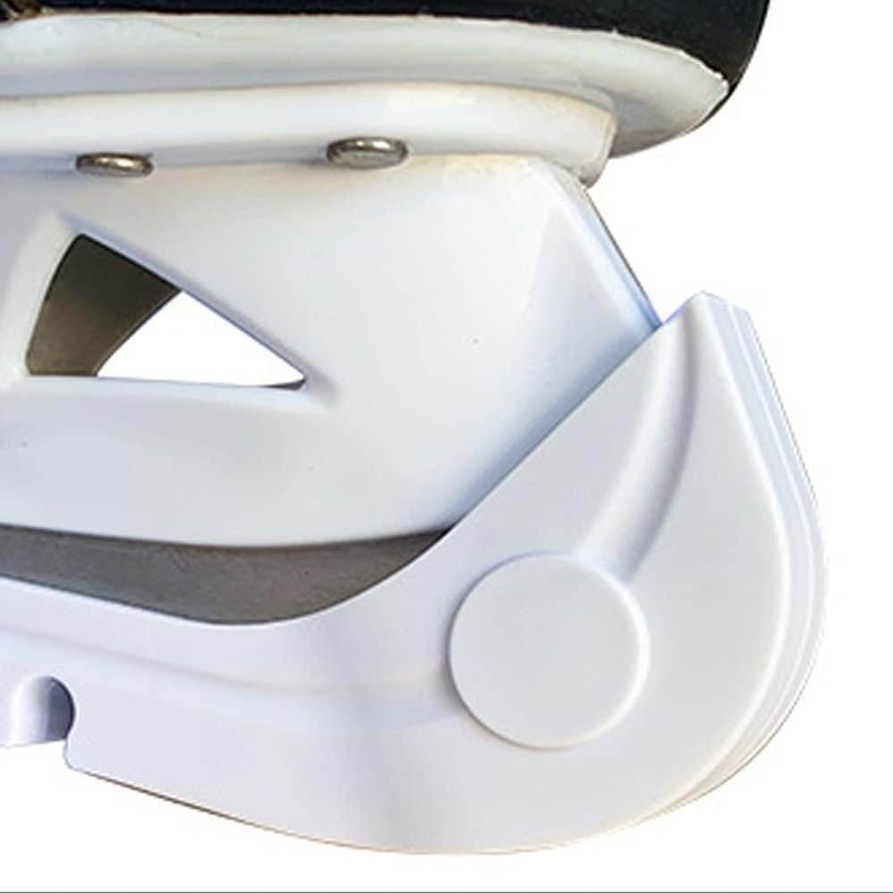 (1 Paar) Schlittschuh Kufenschoner Verstellbarer Eishockey Kufen Schutz - Weiss