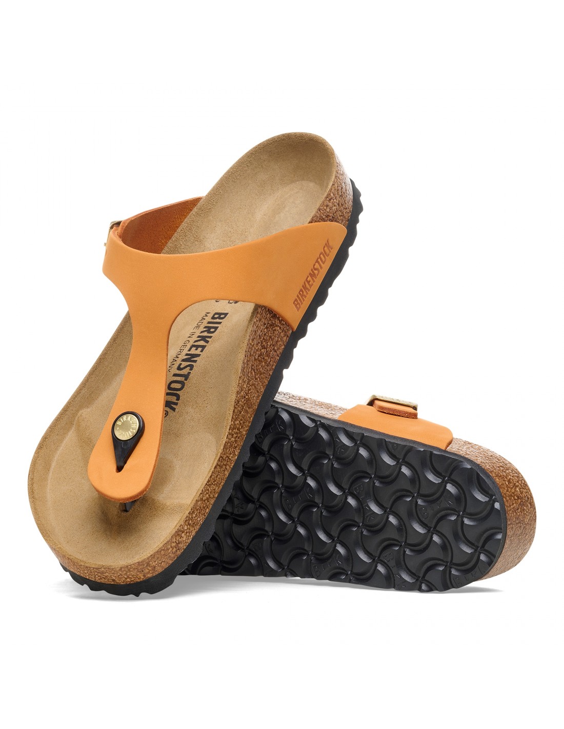 birkenstock Mules Femme Gizeh Lenb Burnt Orange Cuir