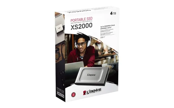 Kingston XS2000 - SSD - 4 TB - ekstern (bærbar) - USB 3.2 Gen 2x2 (USB-C stikforbindelse)