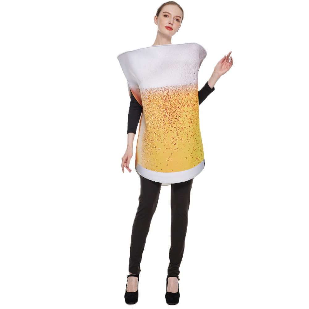 (155-165cm) Fasnachts Erwachsenen Kostüm Bier Krug Verkleidung für Motto Partys / Halloween - Gelb