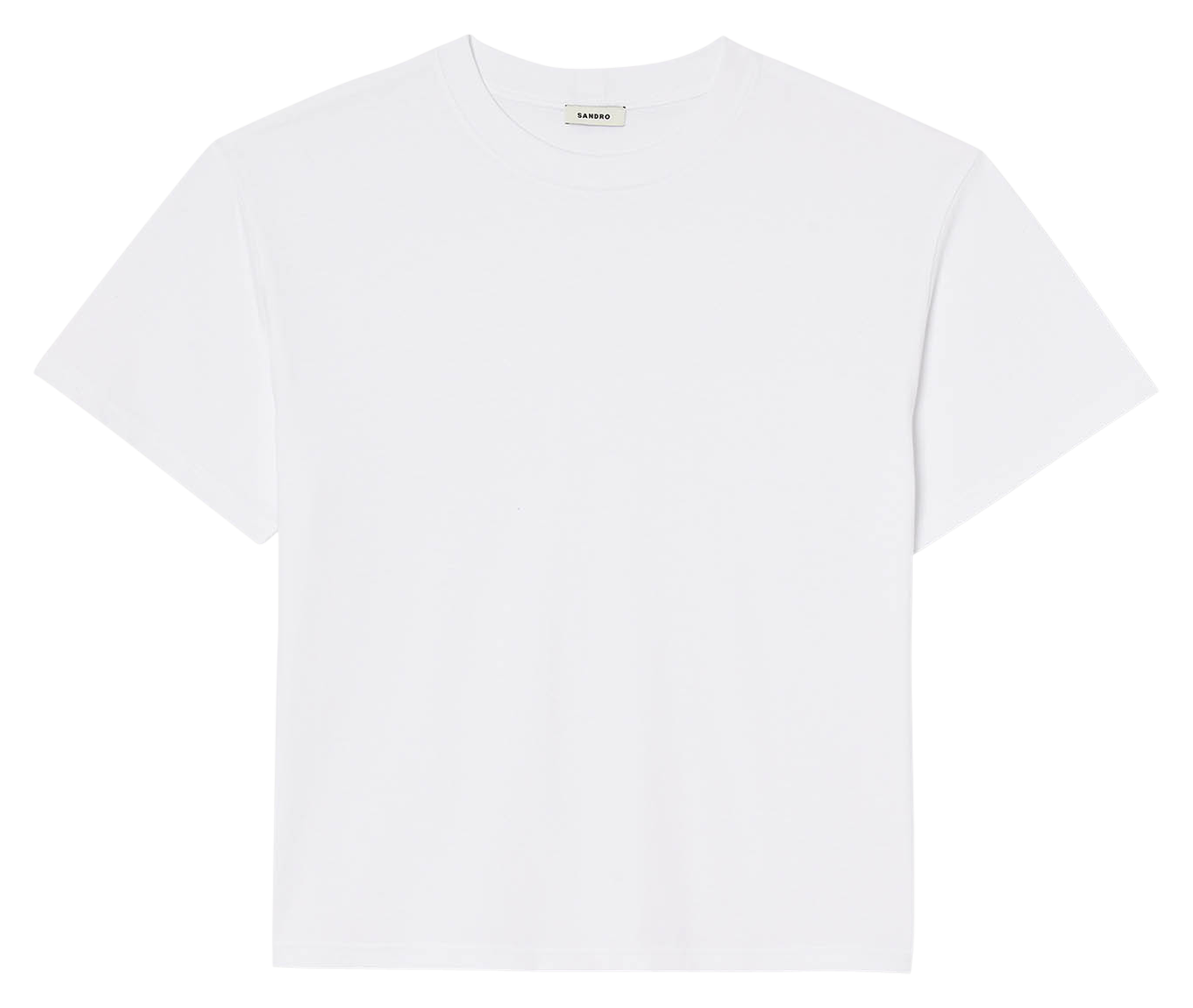 Tee-shirt oversize col rond en coton | Blanc