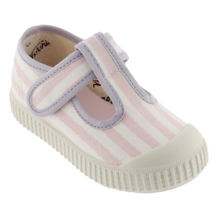 Victoria Baskets Scratchs Sandalia Tira Lona Rayures | Rose