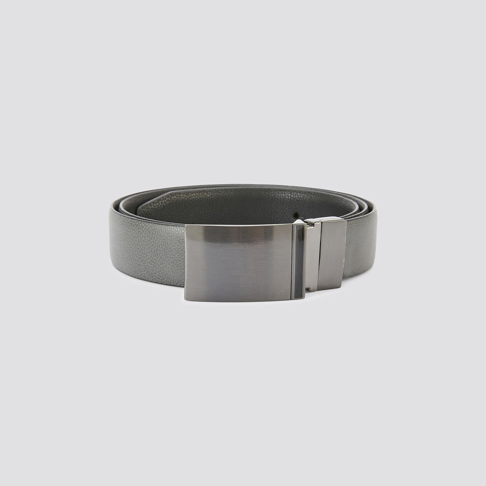 Ceinture réversible à plaque Noir