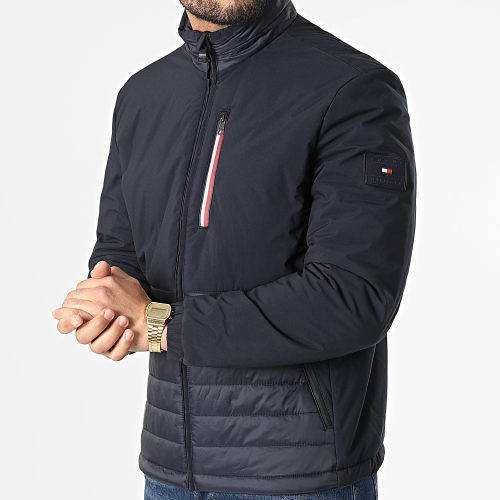Veste Zippée Mix Media 2486 Bleu Marine