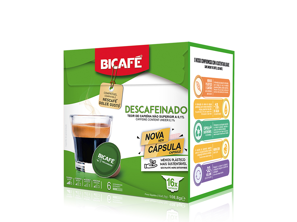 CÁPSULAS CAFÉ BICAFÉ DESCAFEINADO DG 16 UN