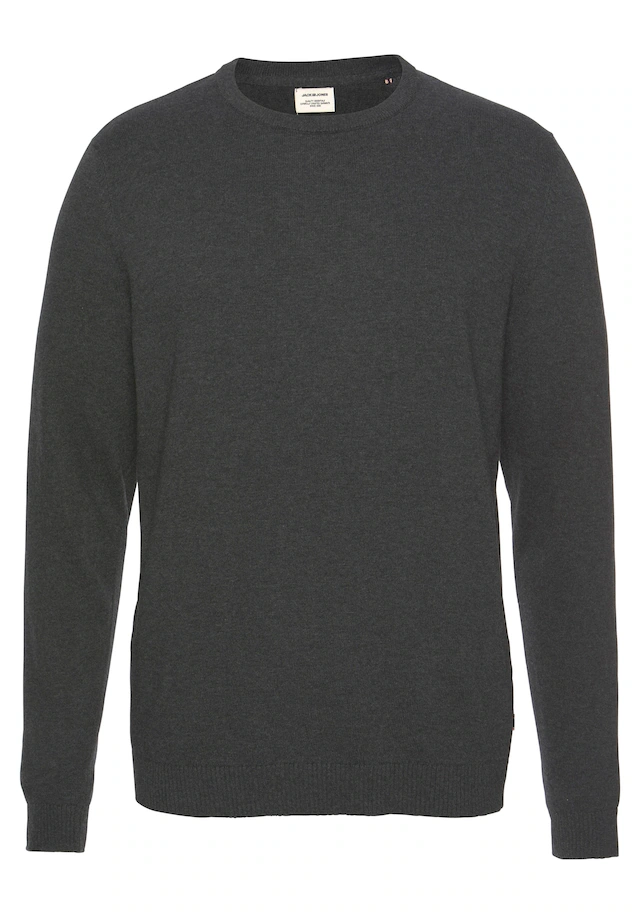 Jack & Jones Rundhalspullover »JJEBASIC mit Rundhals, ideal für Job und Freizeit«, unifarben, modisch, slim fit, Baumwolle, Rundhals