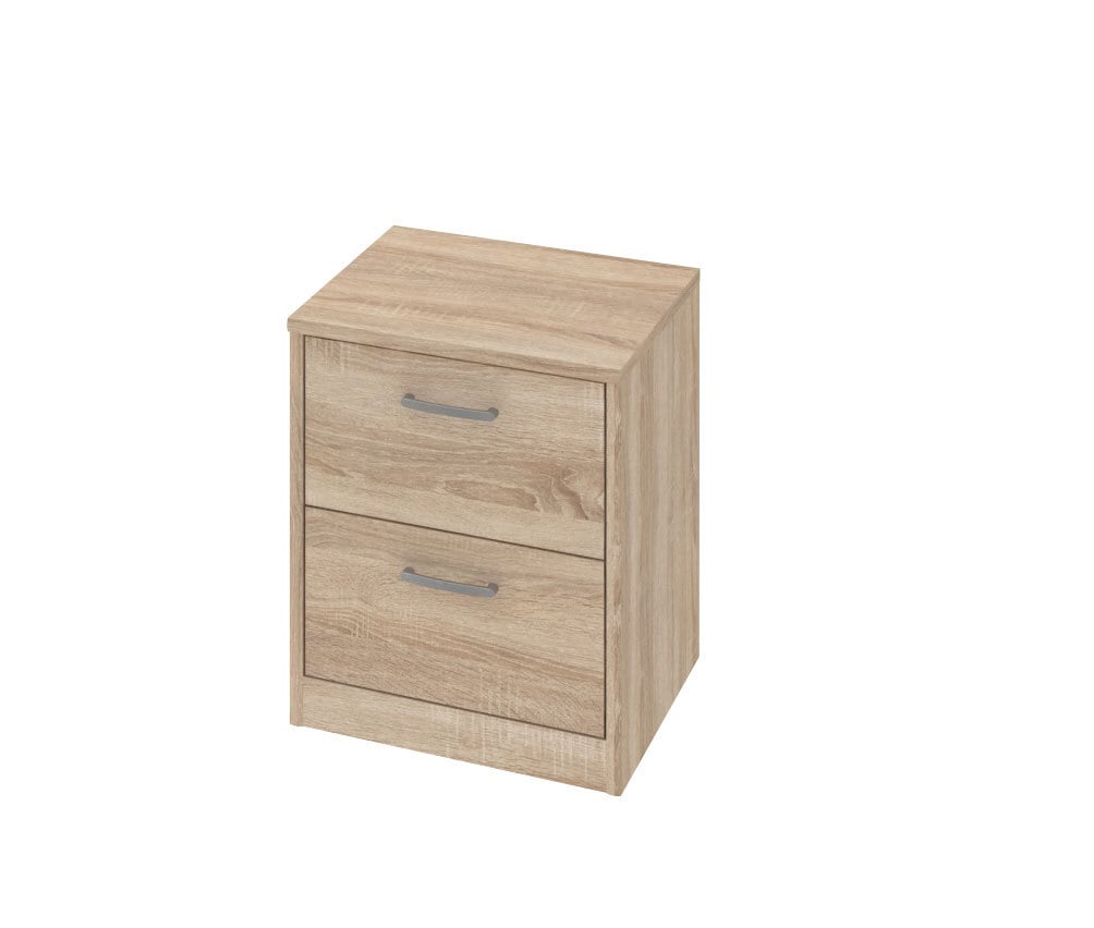 Nachtkommode Mega Typ 40 Eiche Sägerau-Dekor 38,1x46,4x36,5cm
