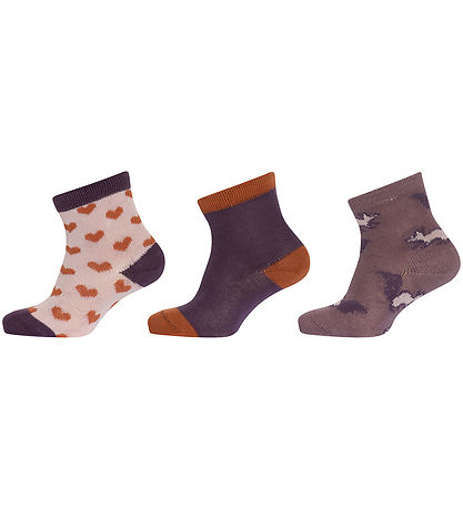 Melton Socken - 3er-Pack - Eichhörnchen - Ganz rosa