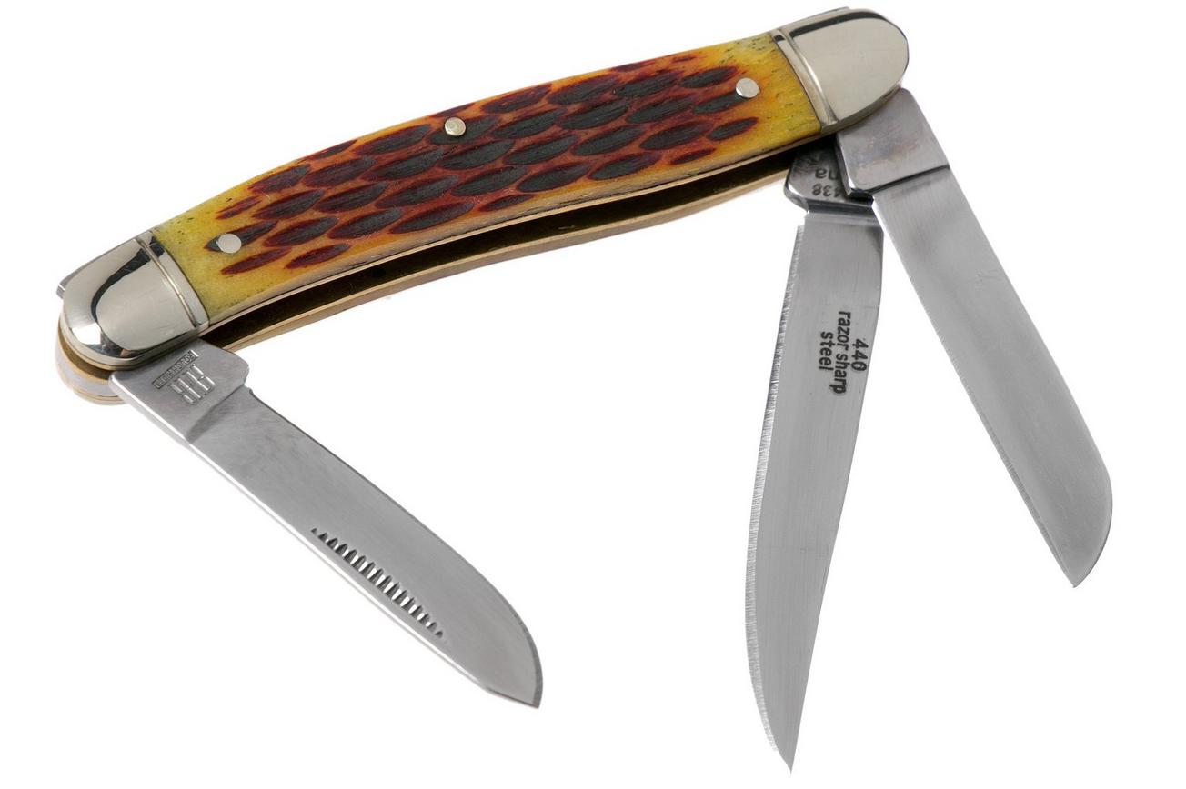 Rough Ryder Stockman Amber Bone RR438 slipjoint zakmes