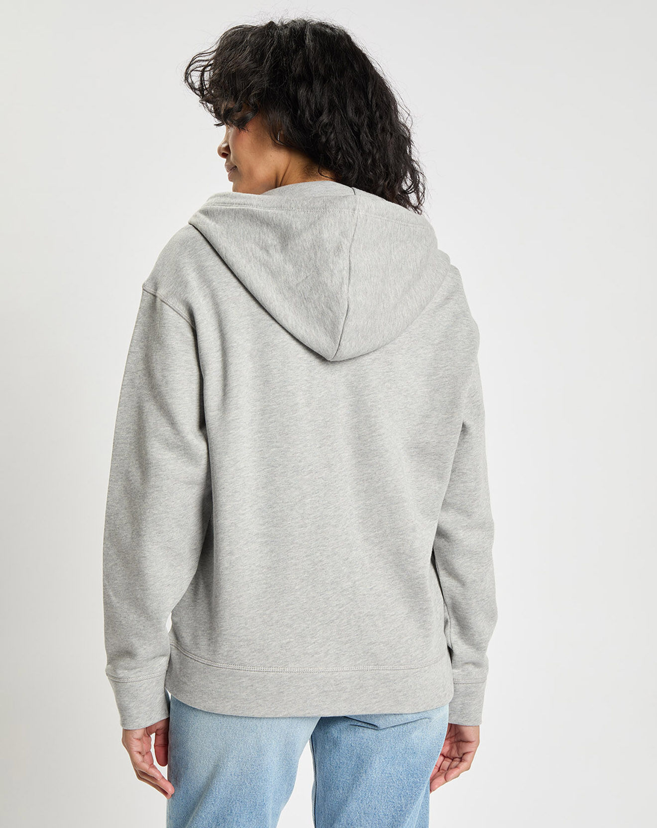 Tommy Hilfiger Sweat 100% Coton Bio zippé Through gris chiné