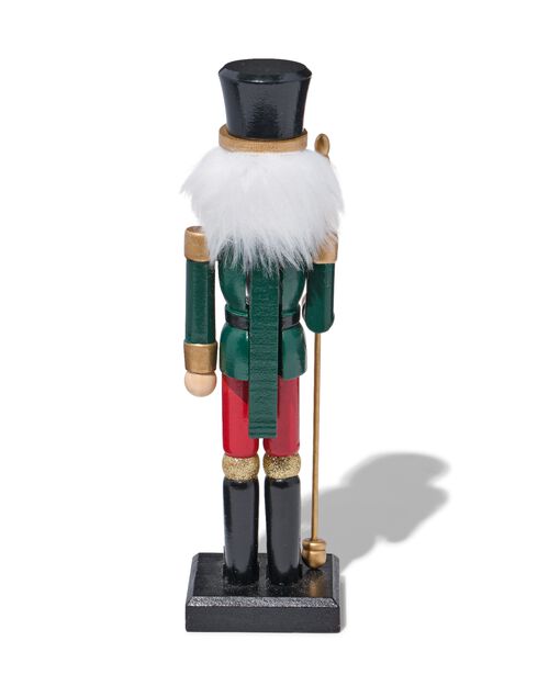 casse-noisette 25cm bois vert/rouge