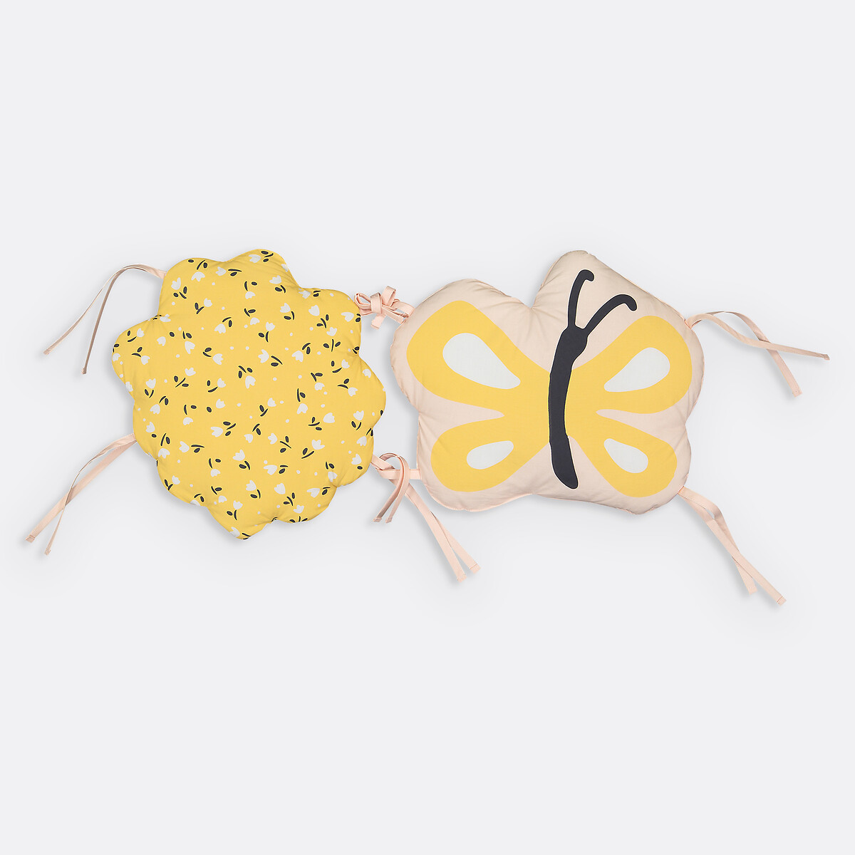 LA REDOUTE INTERIEURS<br>Cama modulável em bio perkal, Flores de coelho