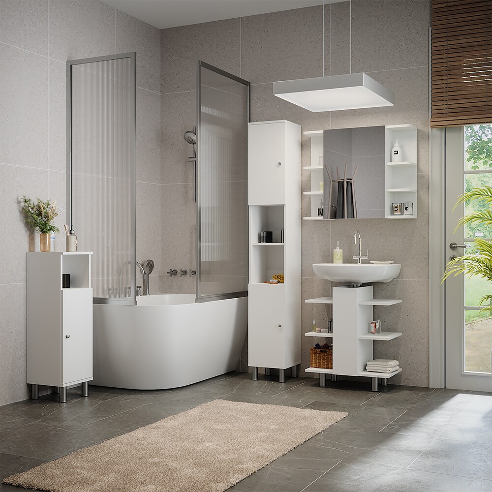 Vicco Badmöbel-Set Fynn Weiß 4 Teile