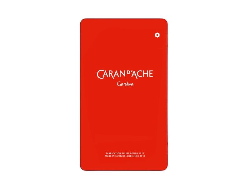 Caran d'Ache Filzstift Fibralo 10 Stück Wasservermalbare Fasermaler in robuster Metallschachtel