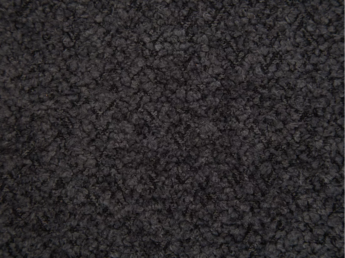 Lot de 2 chaises avec accoudoirs en tissu bouclette et bois d'hévéa - Noir - LIVELIA de Pascal MORABITO