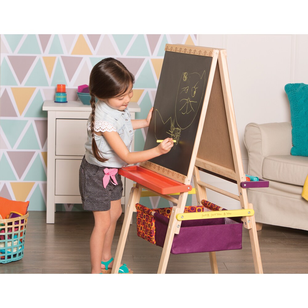 B.TOYS B. Holz-Staffelei - Mal Standtafel für Kinder
